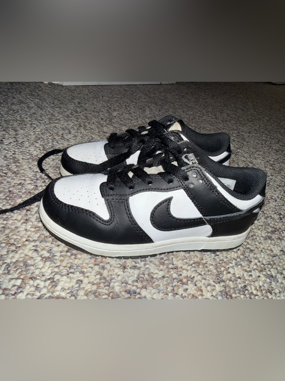 Nike Dunk Low  Shoes Black White Sz 13c